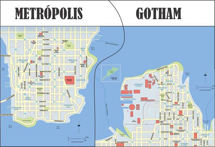 Metrópolis e Gotham: Contrastes